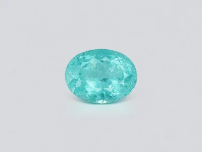 Grande tourmaline Paraiba néon bleu vif, taille ovale 11,50 carats, Mozambique photo