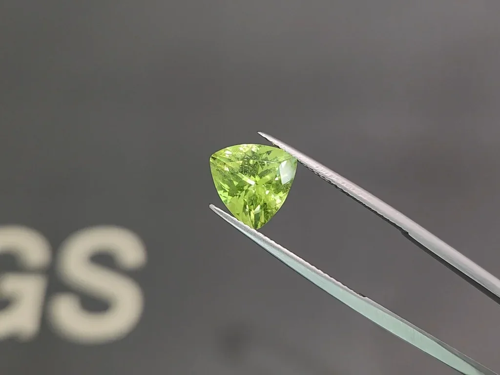 Peridoto verde de talla trillón de 3,94 quilates, Pakistán Image №3