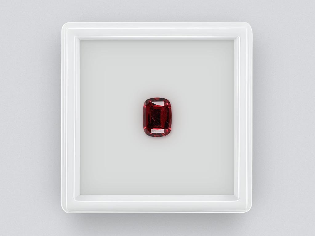 Rhodolite garnet cushion cut 3.39 carats, Tanzania Image №1
