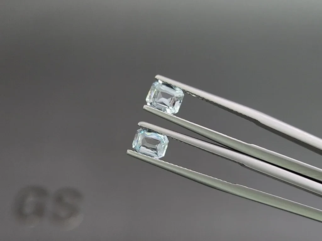 Set of aquamarines octagon cut 2.18 carats, Madagascar Image №3