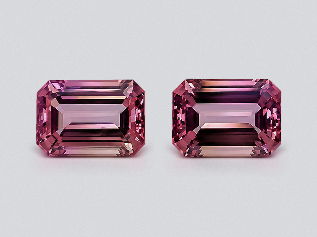 Paar rosa turmaline im oktagon-schliff 7,83 karat, Afghanistan Image №1
