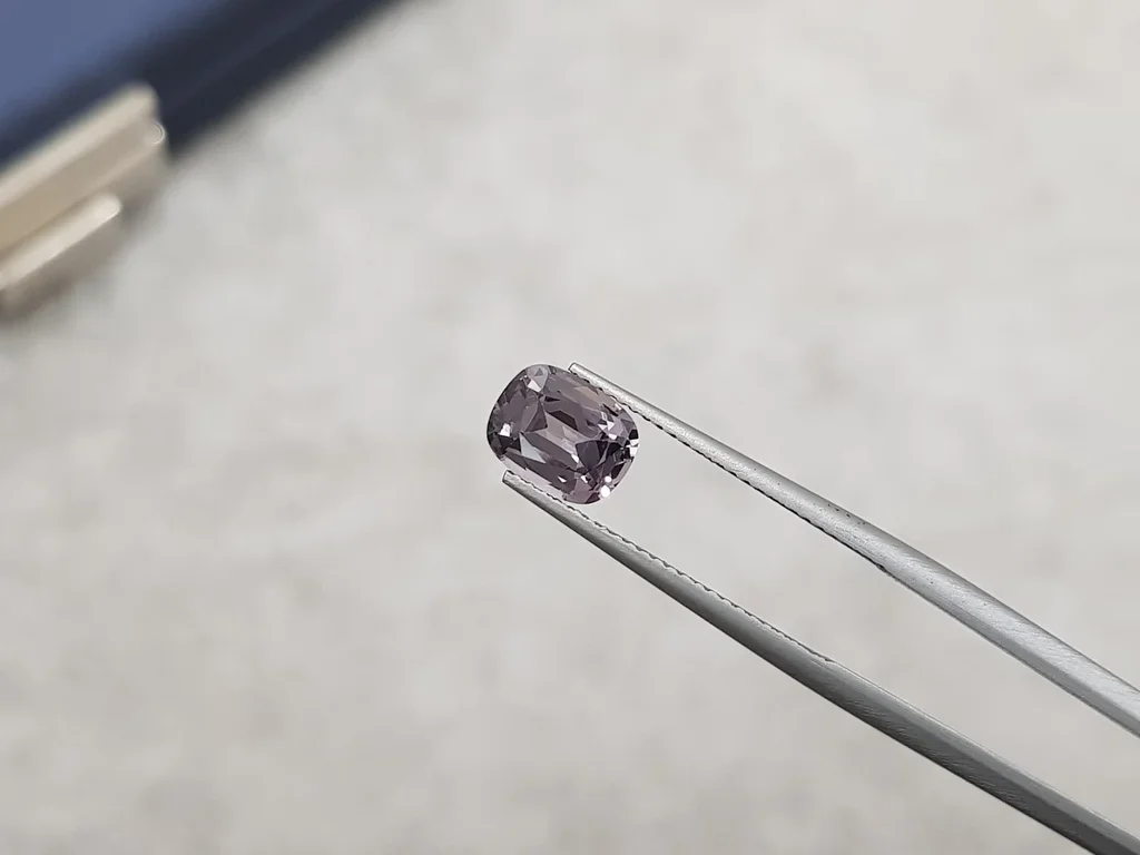 Cushion cut purple-gray Burmese spinel 1.77 ct Image №2