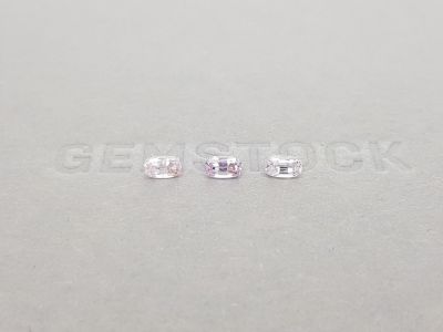 Set of unheated cushion cut pink sapphires 1.10 carats photo