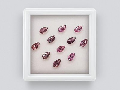 Lot de saphirs calibrés 5x3 mm taille poire 2,55 carats/11 pcs  photo