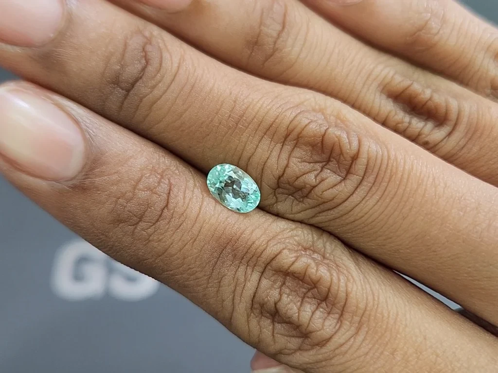 Paraiba tеurmalin, oval geschliffen 1,03 лarat, Afrika Image №2