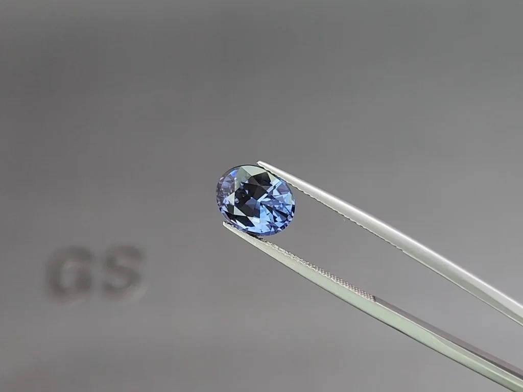 Blue spinel oval cut 3.35 carats, Tanzania Image №3