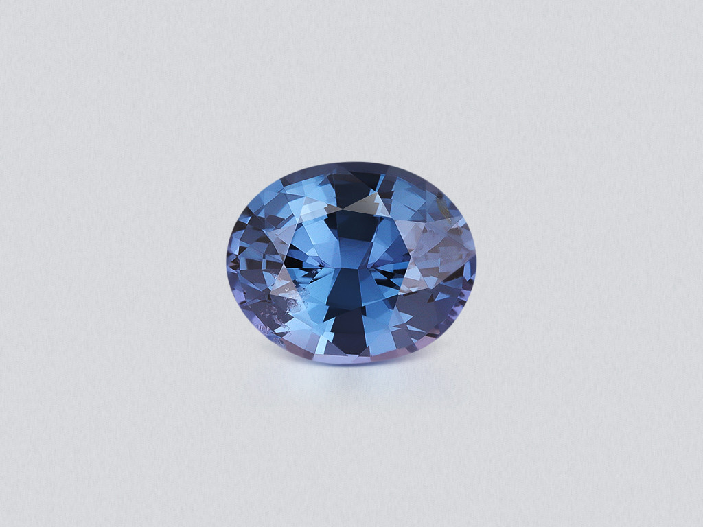 Blue spinel oval cut 3.35 carats, Tanzania Image №1