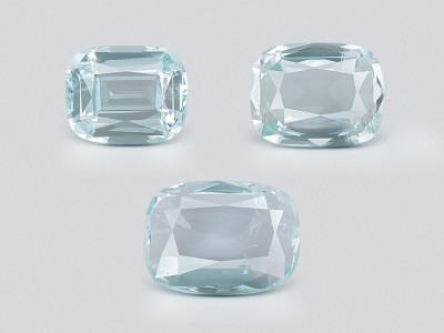 Set aus kissenförmigen aquamarinen 1,48 karat, Madagaskar photo