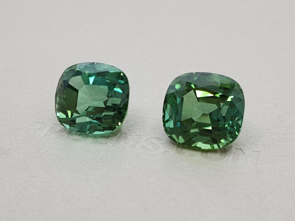 Saturated mint verdelite in cushion cut 23.87 ct Image №3