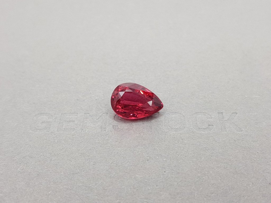 Unique Pinkish Red Mahenge Pear Cut Spinel 5.53 ct Image №1