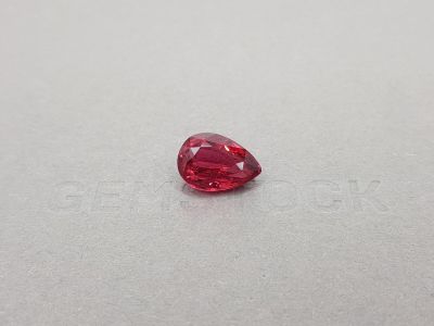 Unique Pinkish Red Mahenge Pear Cut Spinel 5.53 ct photo