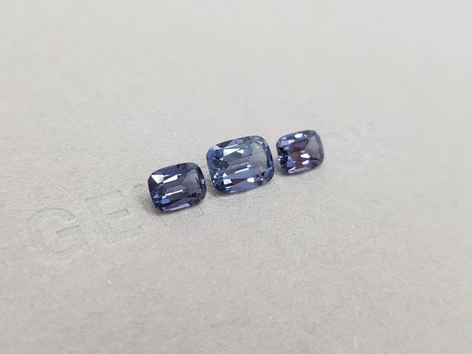 Set of blue-purple spinel from Tanzania 3.60 ct Image №2