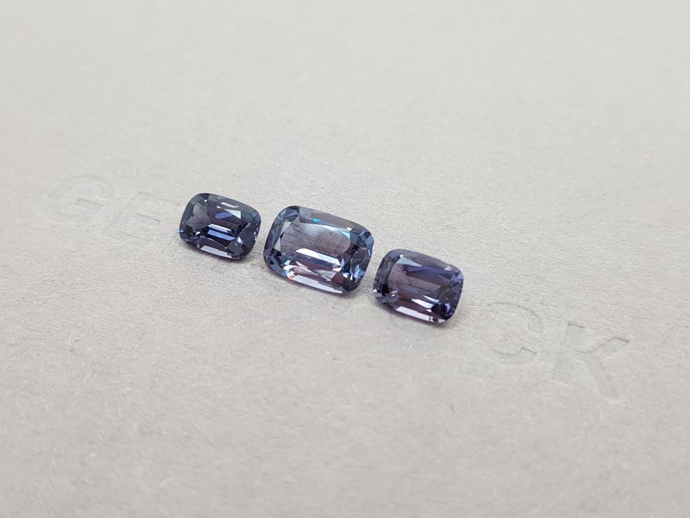 Set of blue-purple spinel from Tanzania 3.60 ct Image №3
