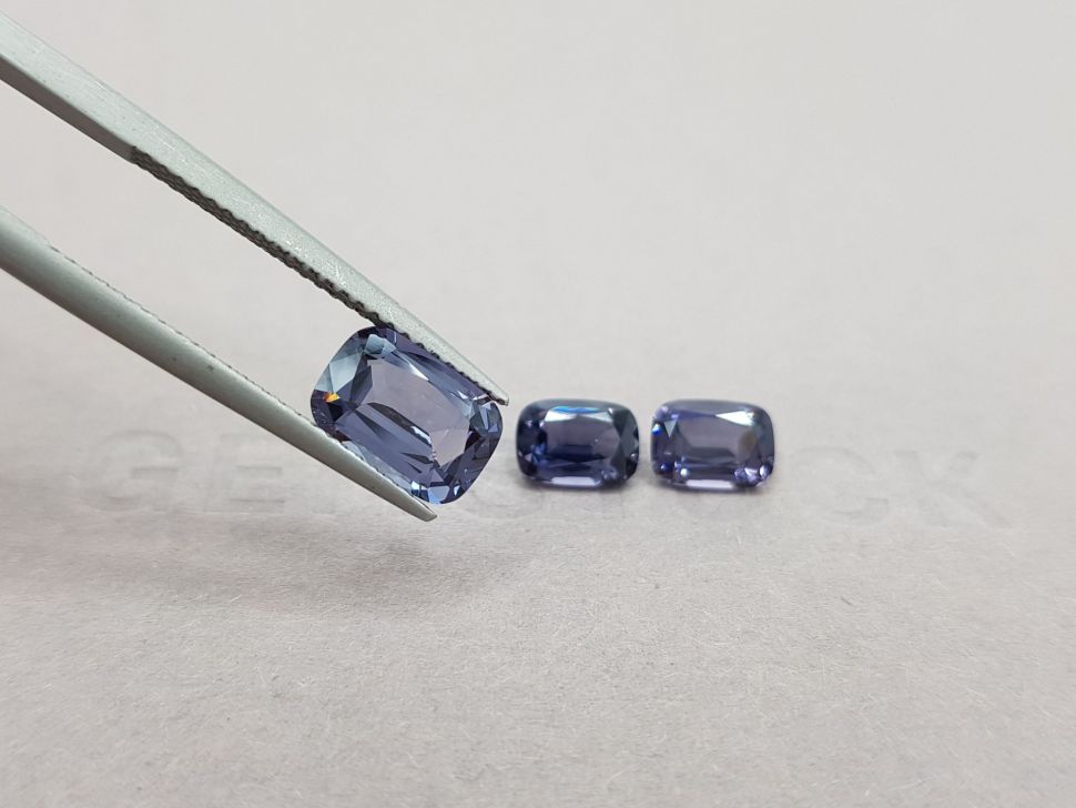 Set of blue-purple spinel from Tanzania 3.60 ct Image №4
