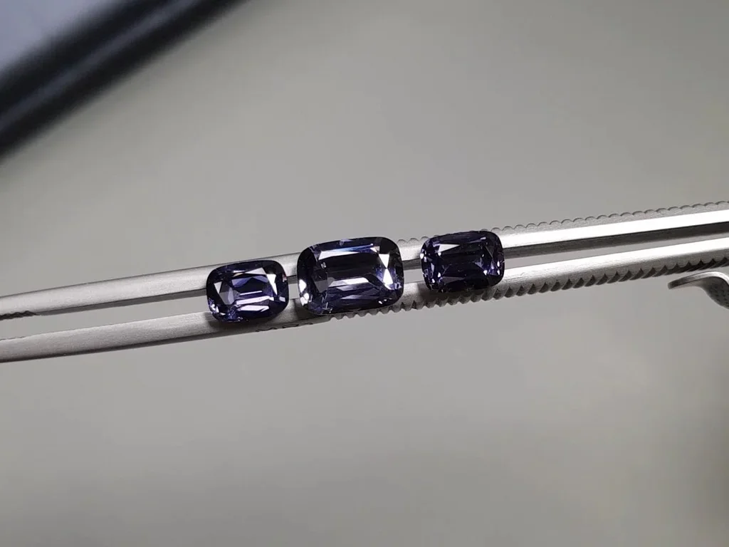 Set of blue-purple spinel from Tanzania 3.60 ct Image №3