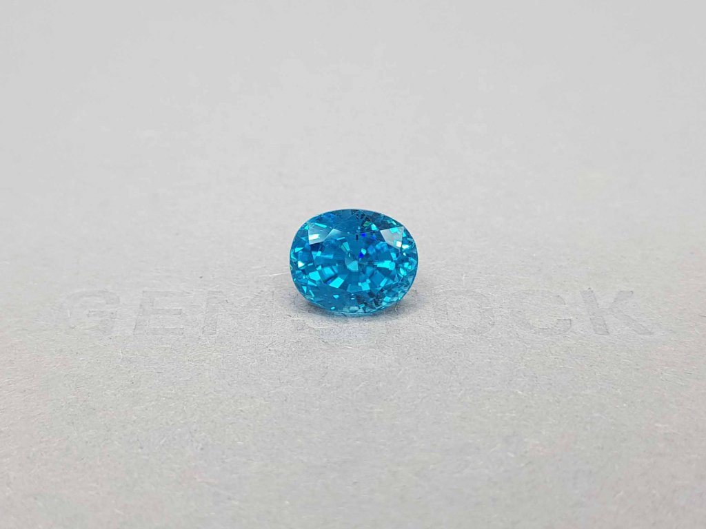 Bright blue oval cut zircon 8.37 ct Image №1