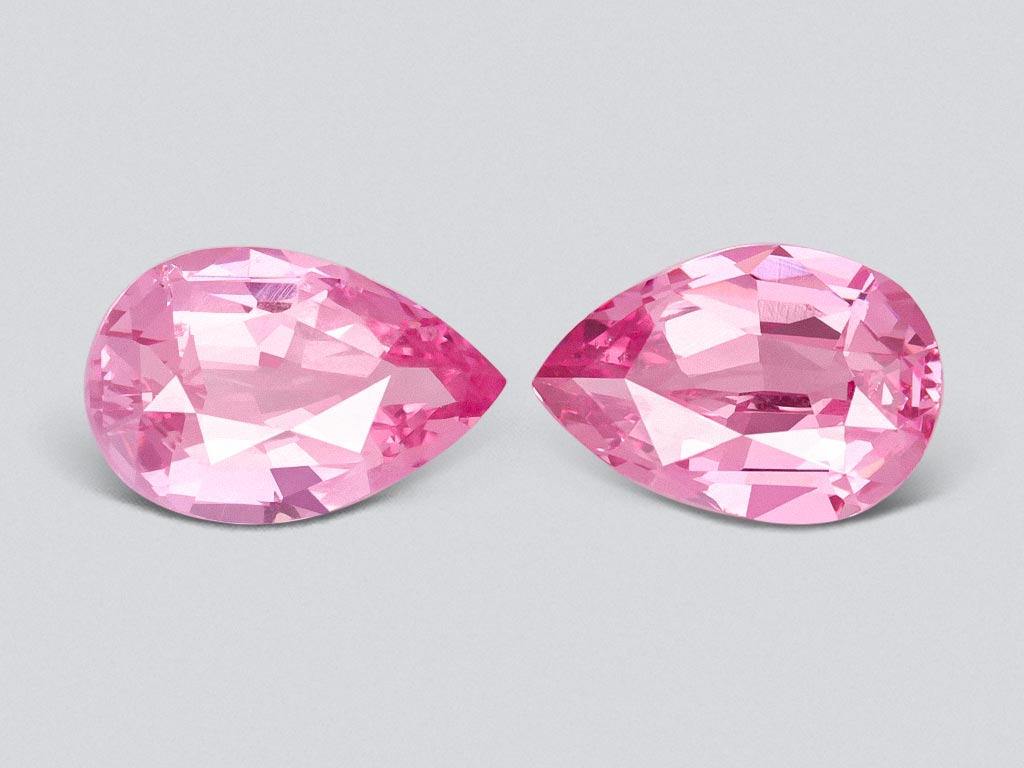 Pair of pink spinels in pear cut 1.51 carats, Tajikistan Image №1