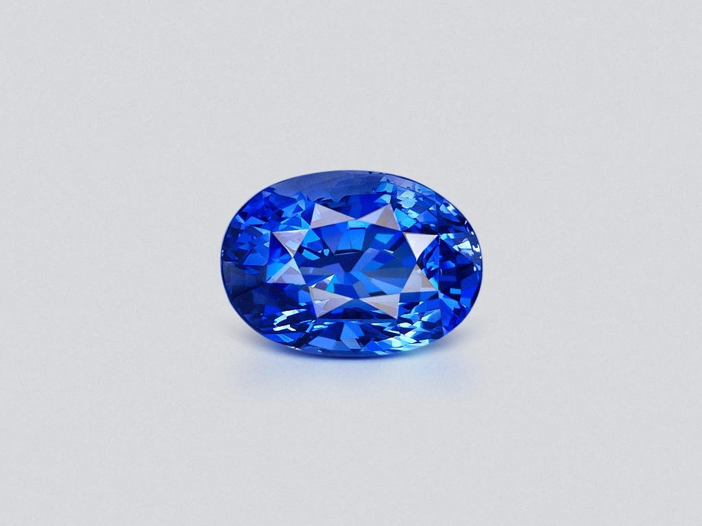 Royal blue sapphire in oval cut 10.23 carats, Sri Lanka  Image №1