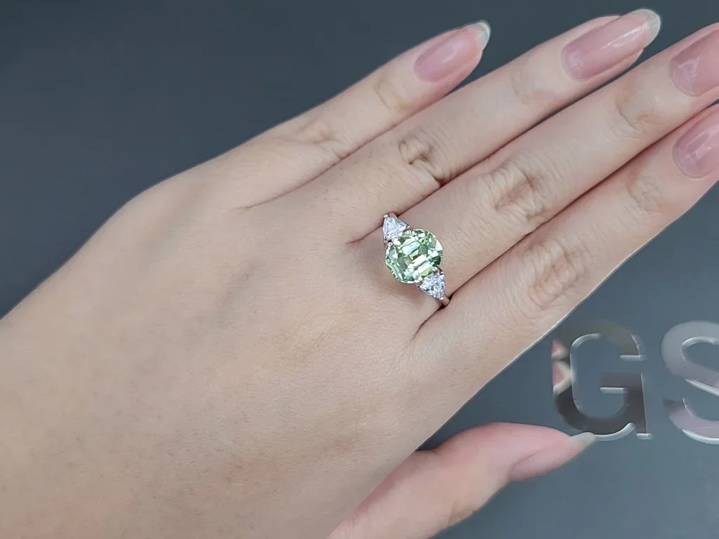 Minze turmalin verdelit ovalschliff 3,62 karat, Afrika Image №5