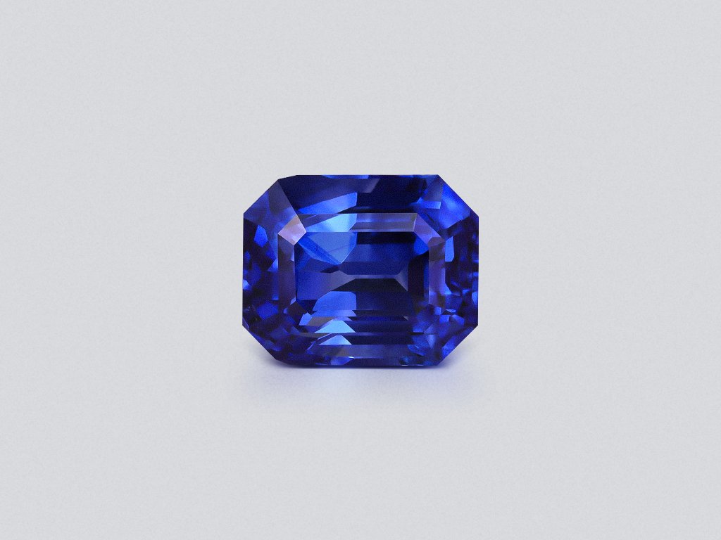 Saphir bleu intense taille octogone 3,56 ct, Sri Lanka Image №1