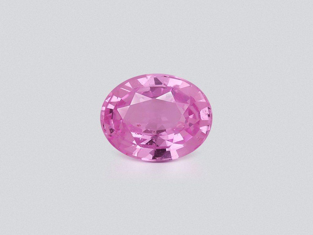 Unheated sapphire Vivid Pink Oval Cut  1.55 carats, Sri Lanka Image №1