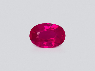 Unheated ruby rutile silk oval cut 1.01 carats, Mozambique photo
