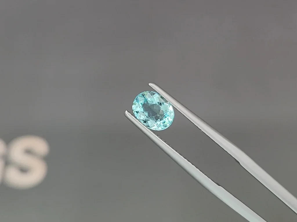 Blue Paraiba tourmaline oval cut 1.17 carats, Mozambique Image №3