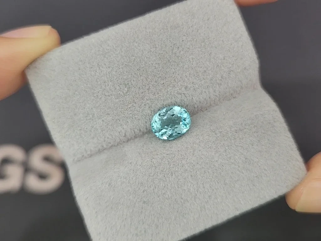 Blue Paraiba tourmaline oval cut 1.17 carats, Mozambique Image №4
