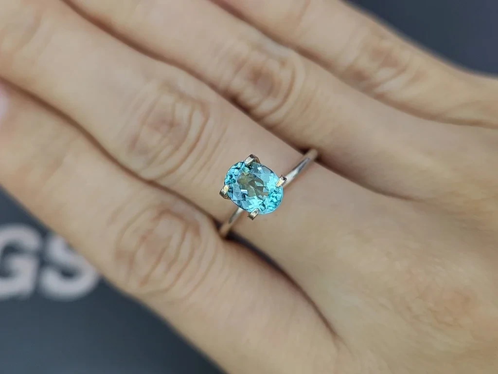 Blue Paraiba tourmaline oval cut 1.17 carats, Mozambique Image №5