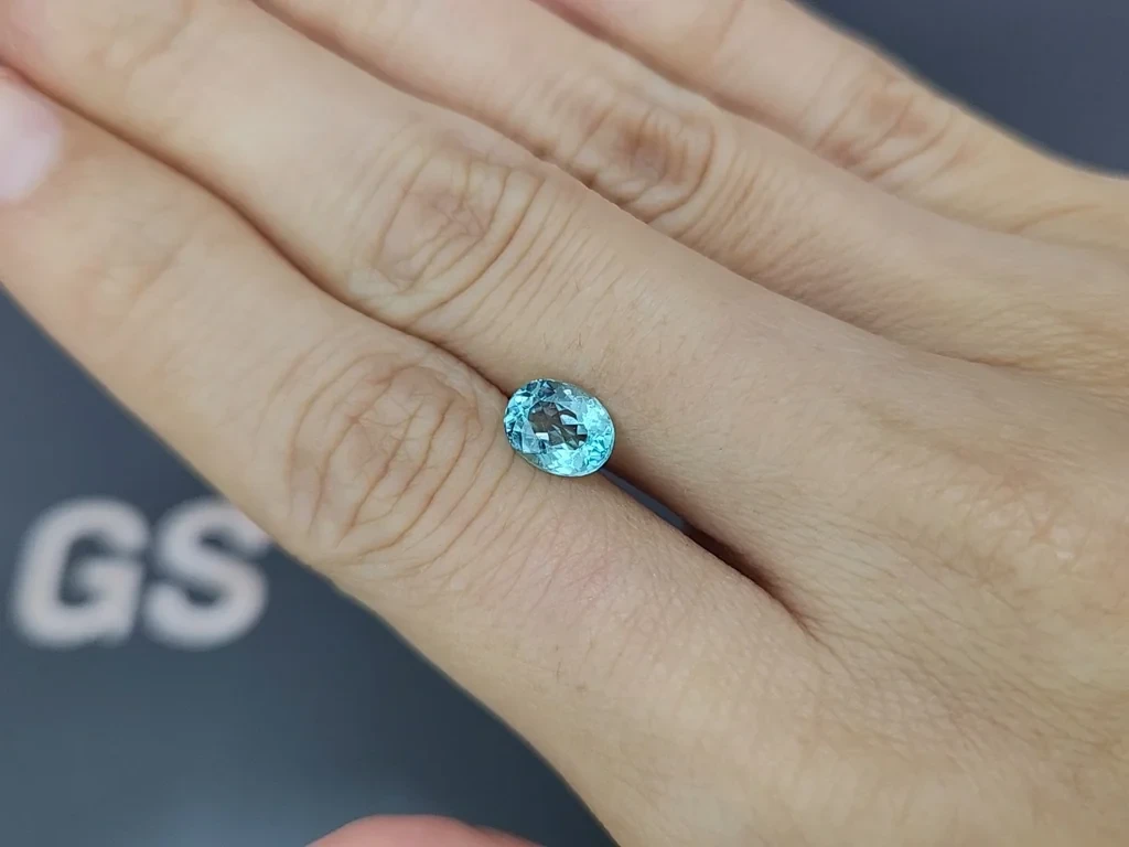 Blue Paraiba tourmaline oval cut 1.17 carats, Mozambique Image №2