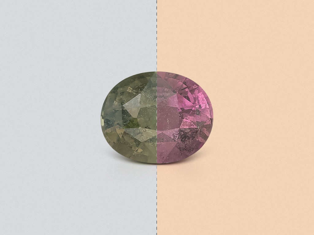Alexandrite color changing oval cut  2.02 carats, Tanzania Image №1
