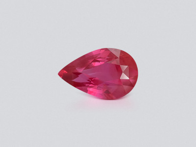 Rubis non chauffé taille en poire 1,04 carat, Mozambique photo