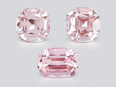 Ensemble de morganite taille coussin 23,37 ct, Mozambique photo