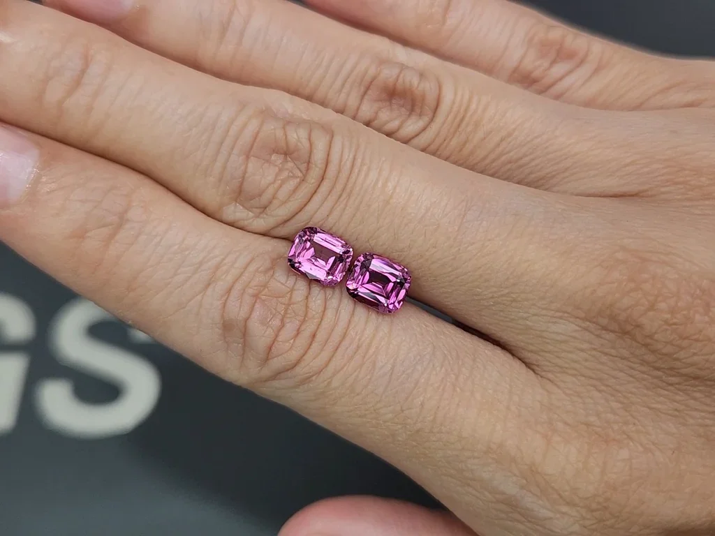 Paar rhodolith granate im kissenschliff 2,92 carast, Tansania Image №2