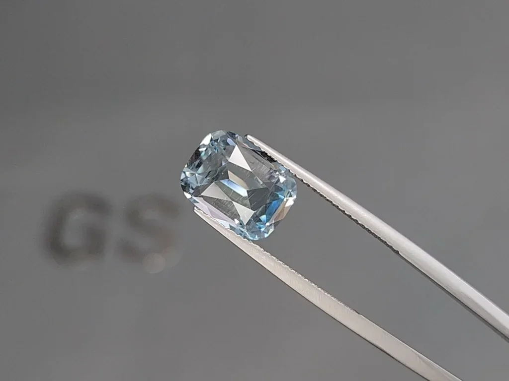 Aigue-marine taille coussin 4,34 carats, Madagascar  Image №3