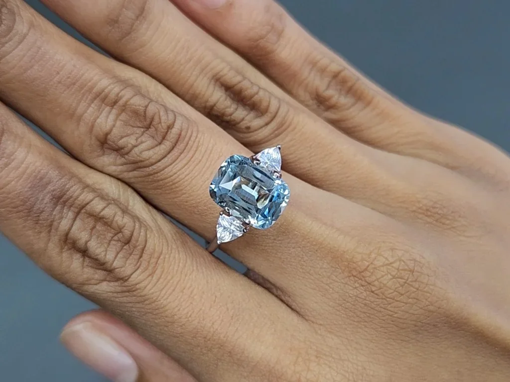 Aigue-marine taille coussin 4,34 carats, Madagascar  Image №5