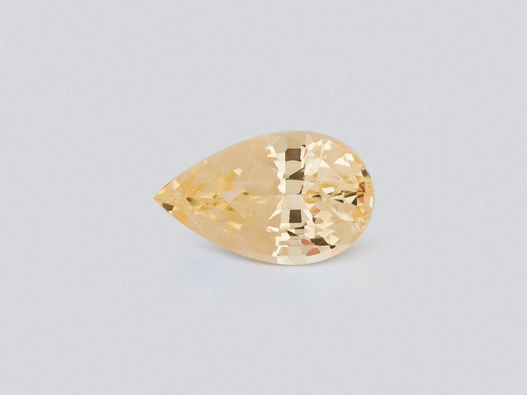 Unbeheizter gelber saphir im birnenschliff 2,01 carats, Sri Lanka Image №1
