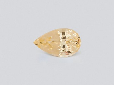 Saphir jaune non chauffé taille poire 2,01 ct, Sri Lanka photo