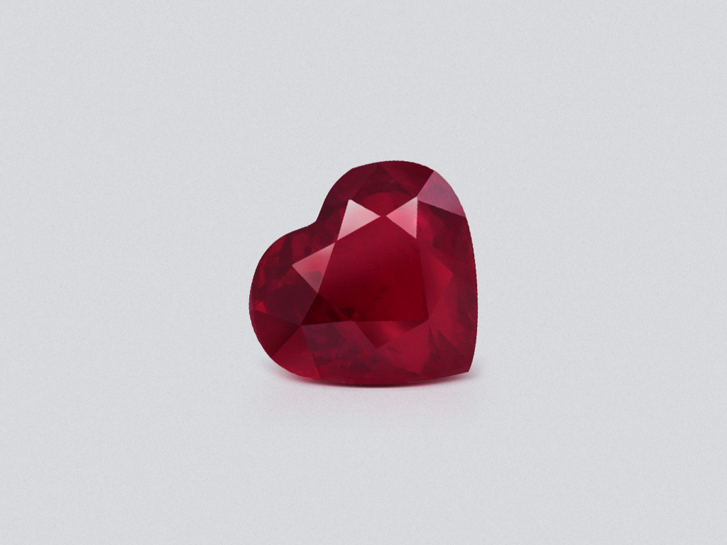 Ruby Pigeon Blood heart shape 1.50 carats, Mozambique Image №1