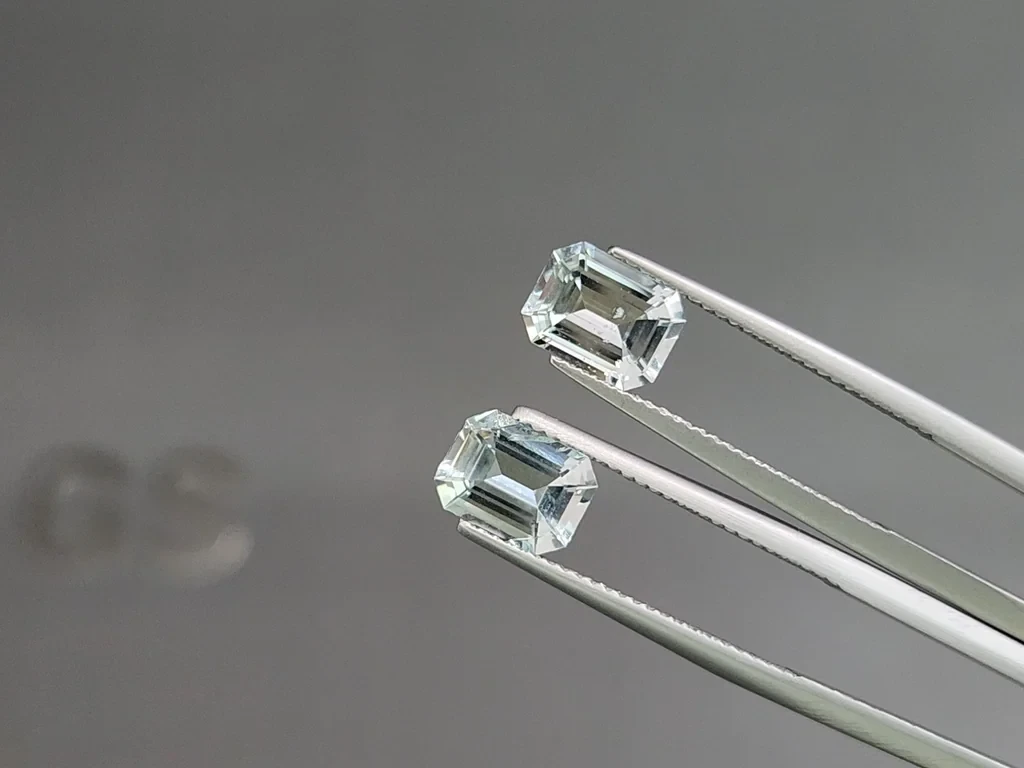 Set of aquamarines octagon cut 4.28 carats, Madagascar Image №4