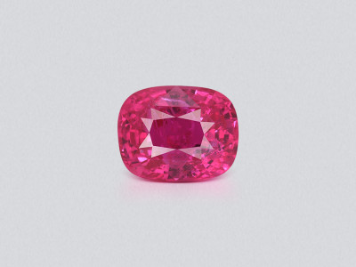 Unheated Vivid Pink Red ruby cushion cut 2.55 carats, Mozambique photo