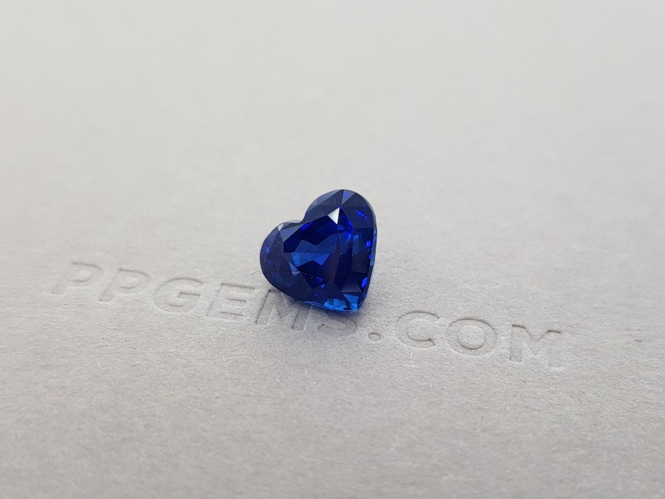 Heart cut blue sapphire 5.34 ct, Sri Lanka Image №2