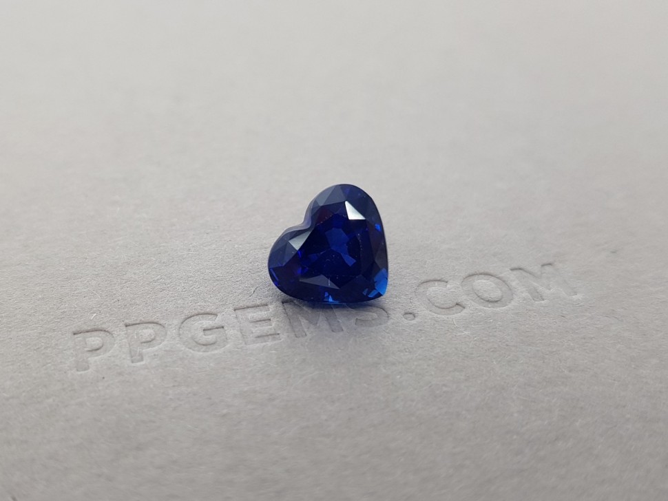 Heart cut blue sapphire 5.34 ct, Sri Lanka Image №3