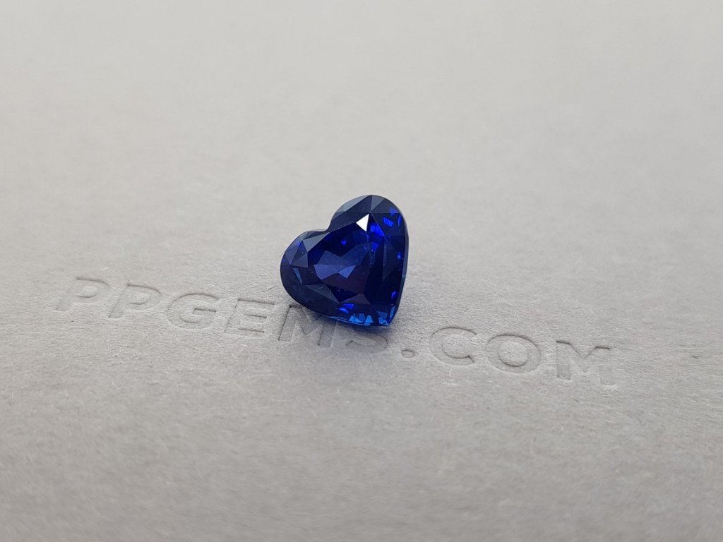 Heart cut blue sapphire 5.34 ct, Sri Lanka Image №4