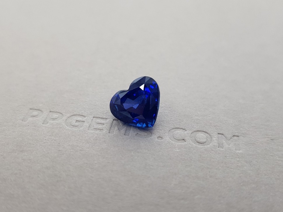 Heart cut blue sapphire 5.34 ct, Sri Lanka Image №4
