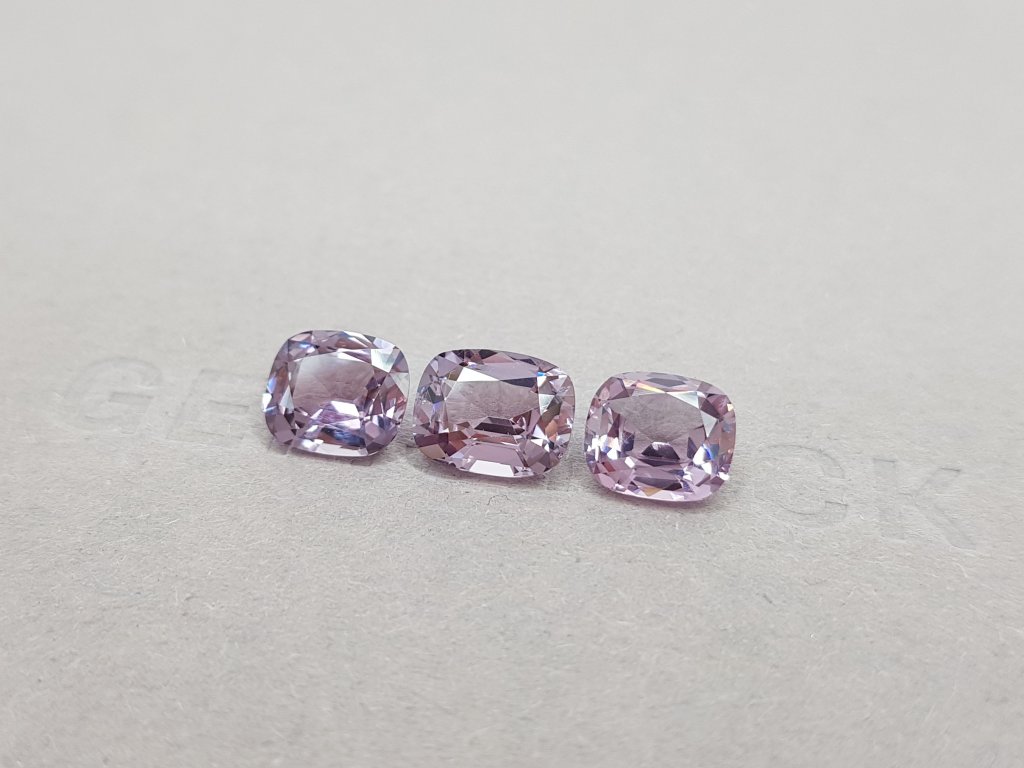 Set of lavender spinel from Burma 5.58 ct Image №3