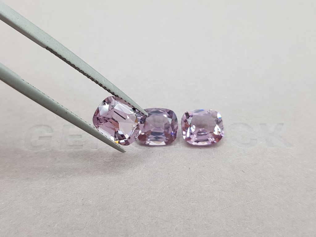 Set of lavender spinel from Burma 5.58 ct Image №4