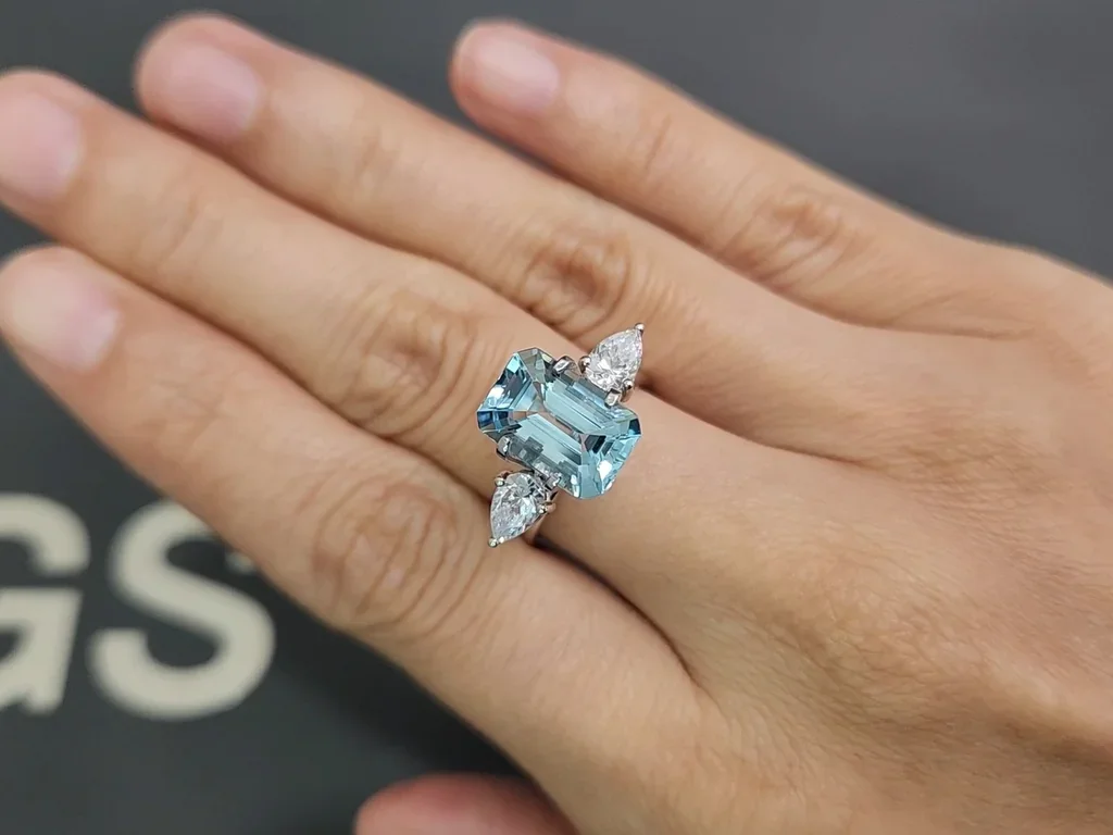 Aquamarin im achteckschliff 3,73 carats, Madagaskar Image №5