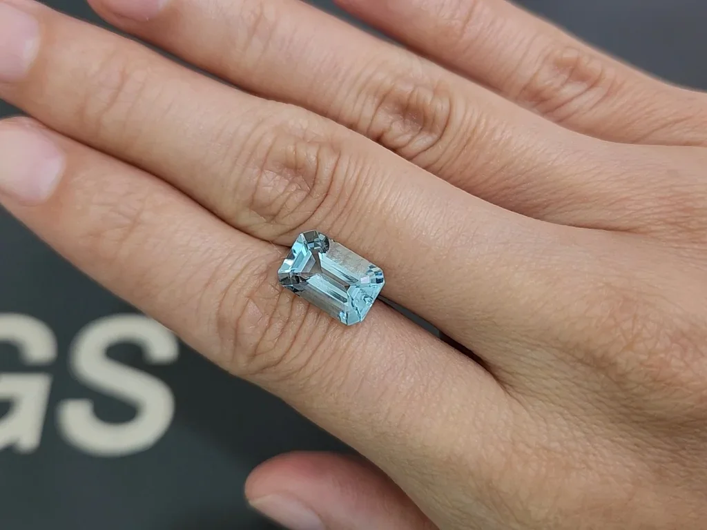 Aquamarin im achteckschliff 3,73 carats, Madagaskar Image №2