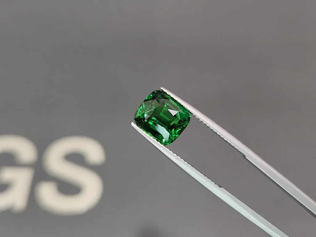 Tsavorit  leuchtend grüner kissenschliff 5,03 carats, Tansania  Image №3